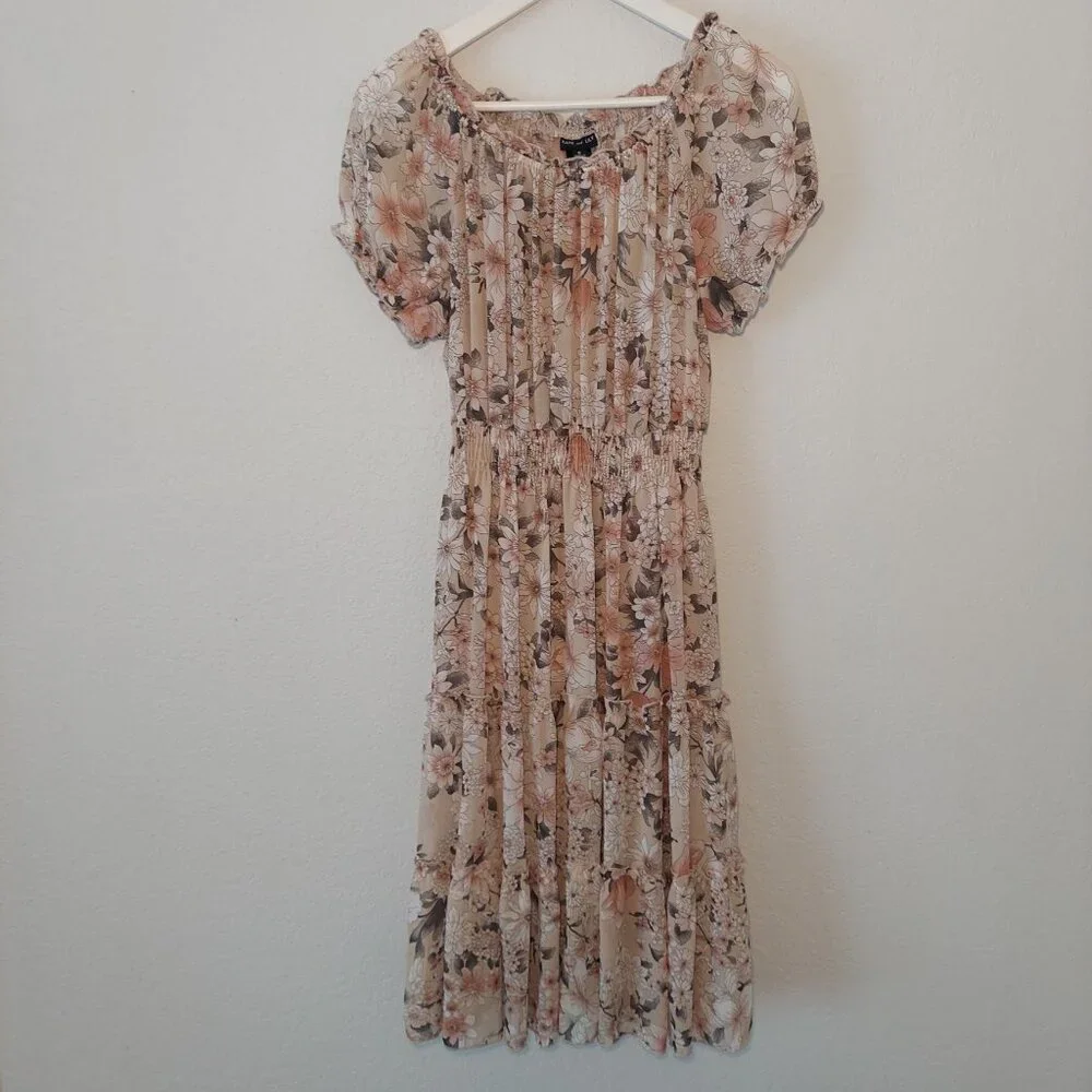 Kate & Lily Floral Smocked Midi Dress | Size 6 - Picture 2 of 9